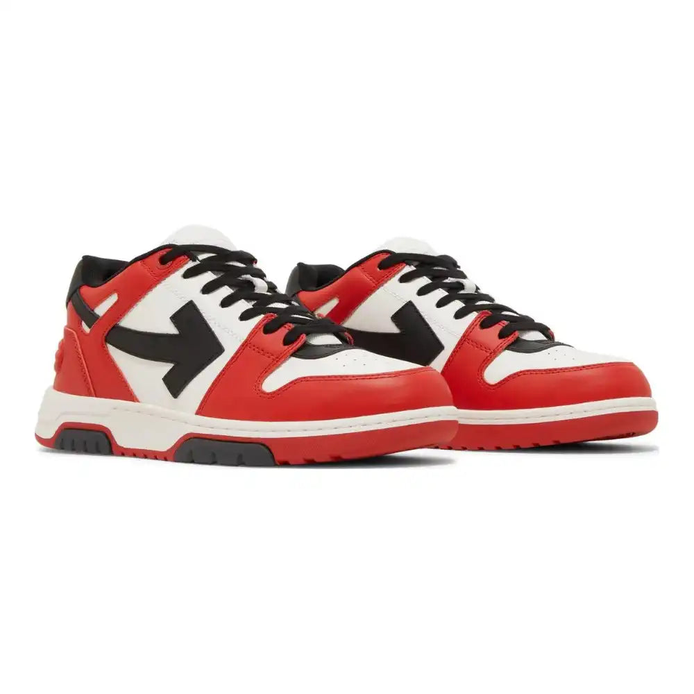 OFF-WHITE Out Of Office "OOO" Low Tops "Black White Red"