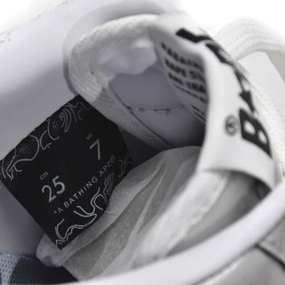 A BATHING APE Bape Sta "White Silver Grey"