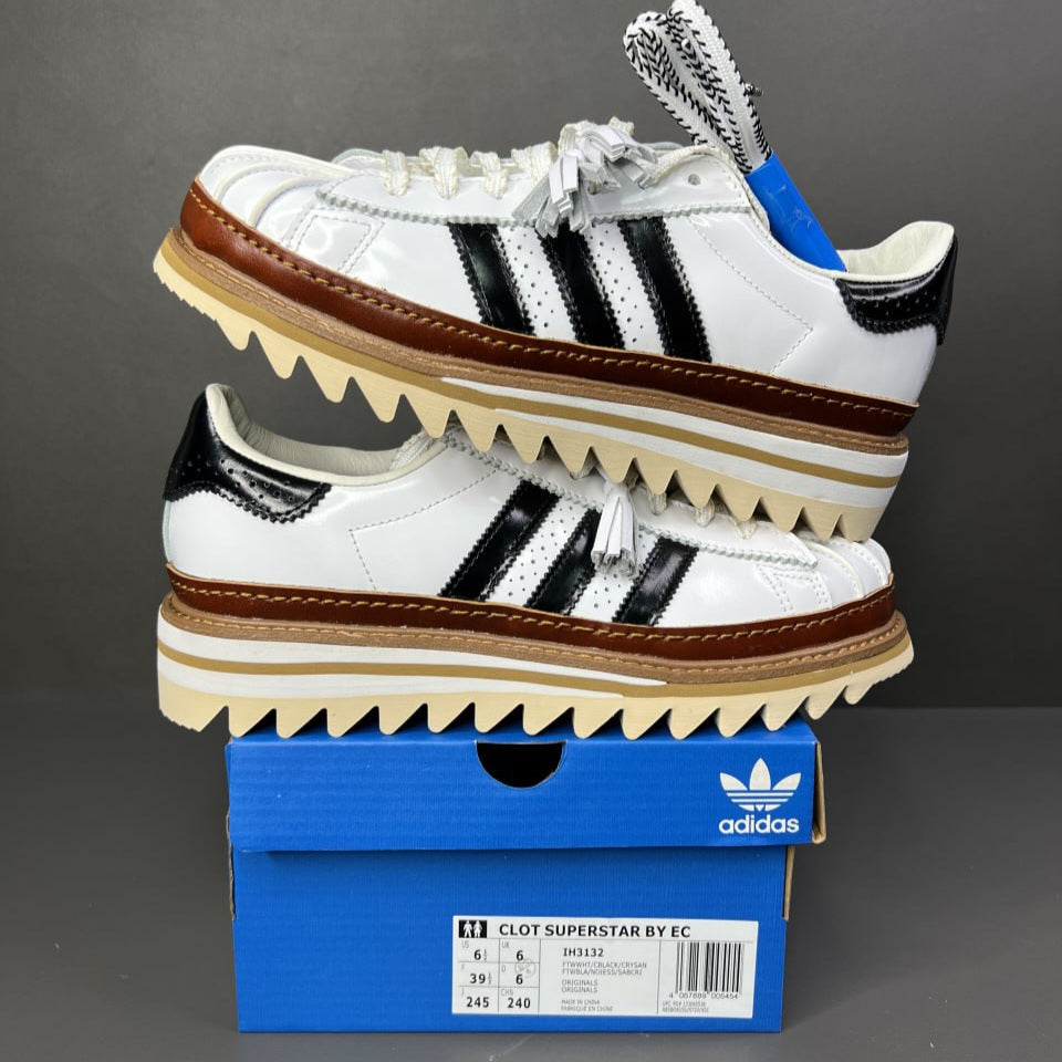 Adidas Superstar x 
CLOT by Edison Chen "White Crystal Sand"