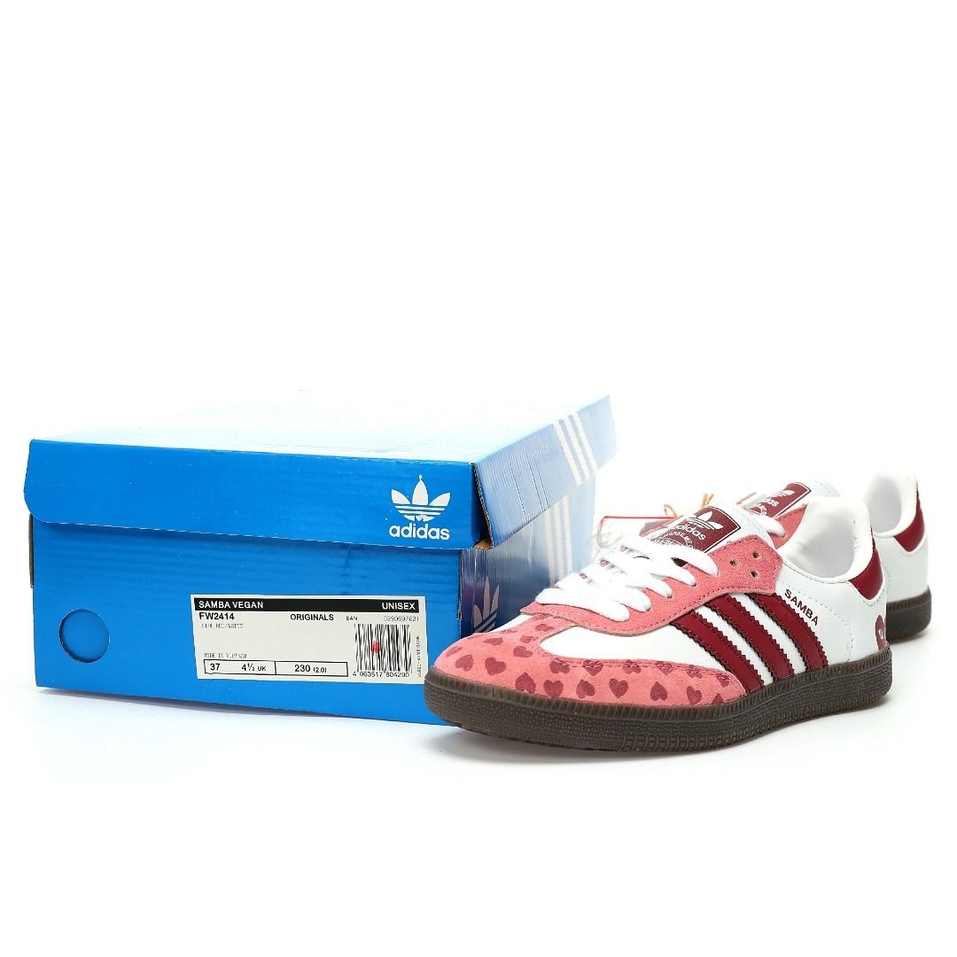 Adidas Samba OG x Comme des Garcons (CDG) "Red Pink Cloud White Brown"