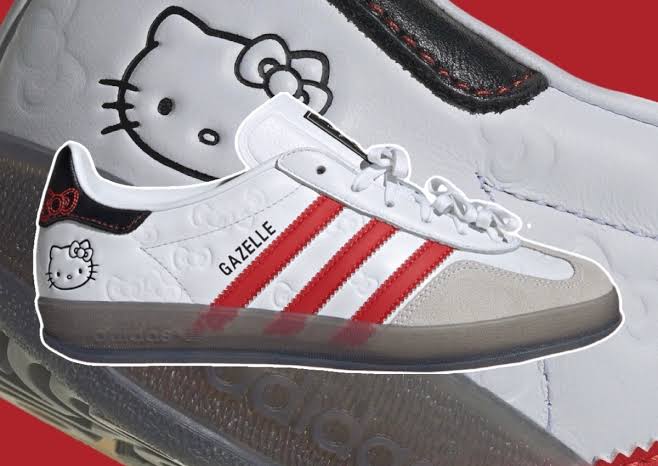 Adidas Gazelle Indoor x Hello Kitty *50th Anniversary* "Cloud White Red" (Women's)