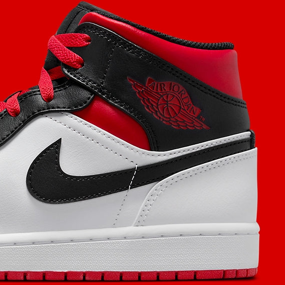 Air Jordan 1 Mid "Gym Red & Black Toe"