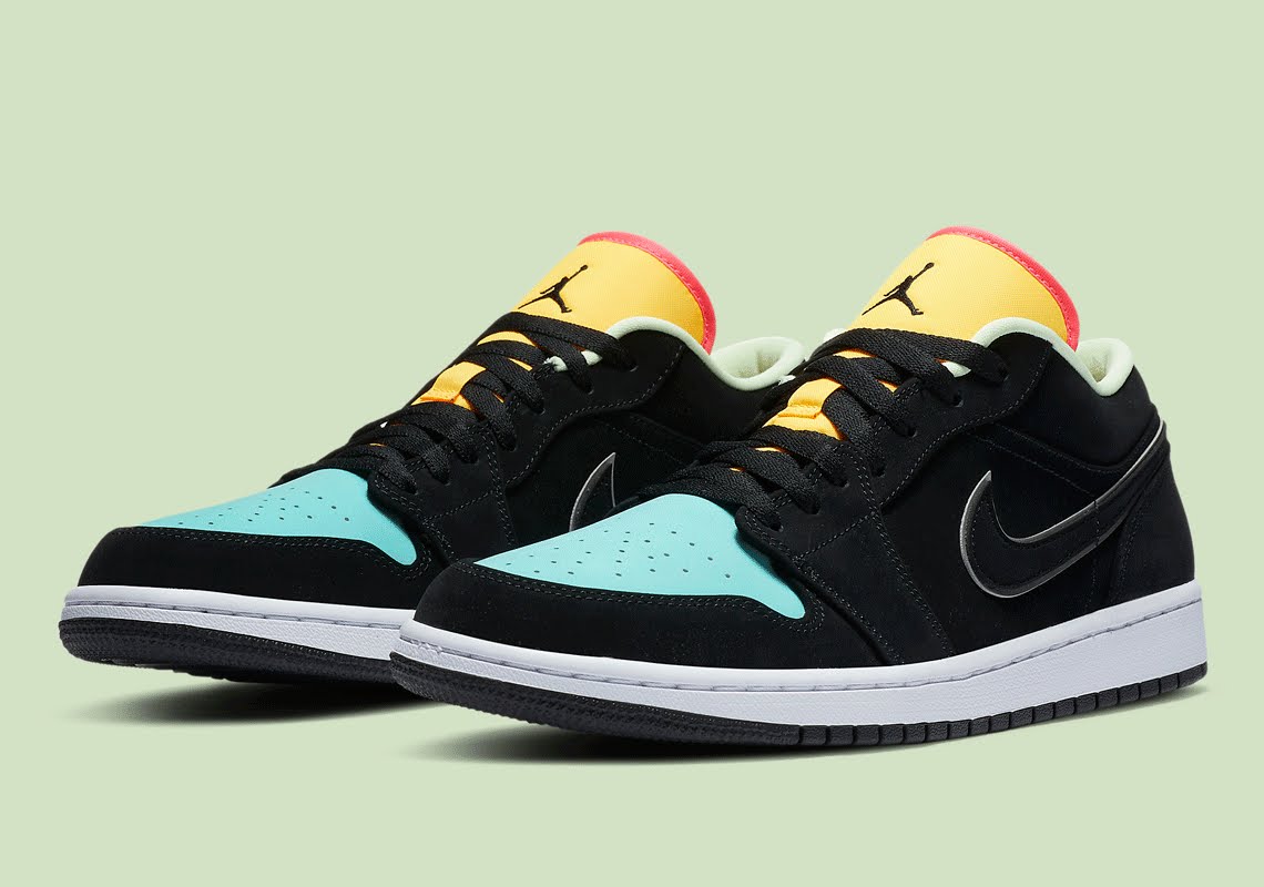 Air Jordan 1 Low
"Black Aurora Green Laser Orange"