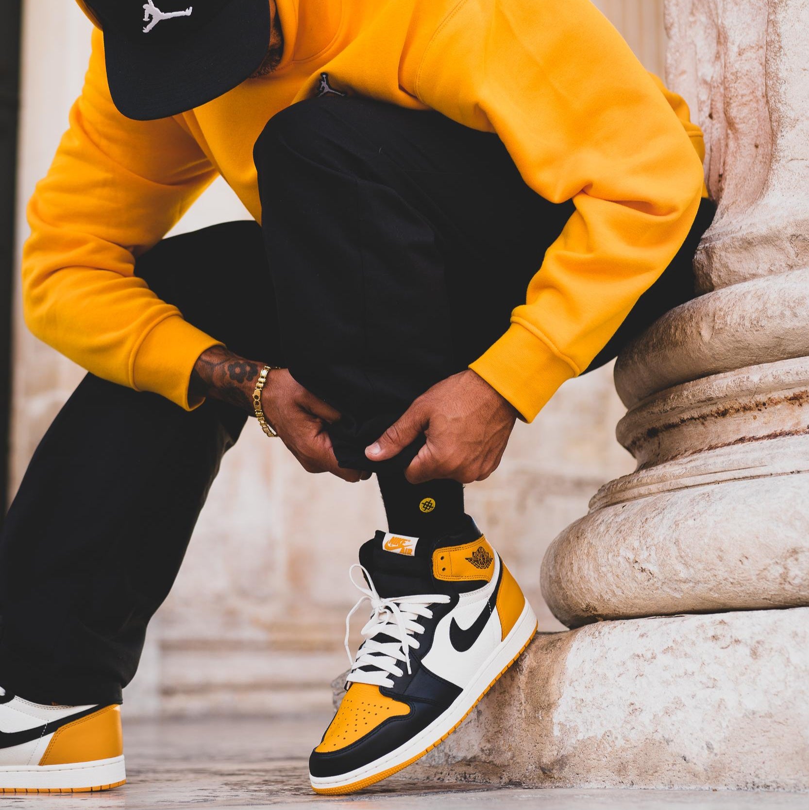 Nike Air Jordan 1 taxi TD 15㎝ Tênis Air Jordan 1 High 