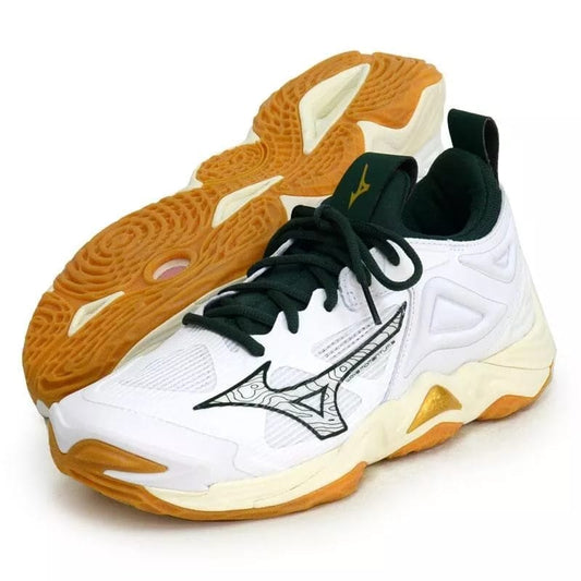 Mizuno VolleyBall Wave Momentum 3 "White Gold Green"