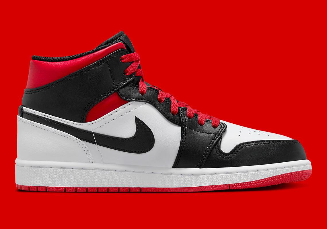 Air Jordan 1 Mid "Gym Red & Black Toe"