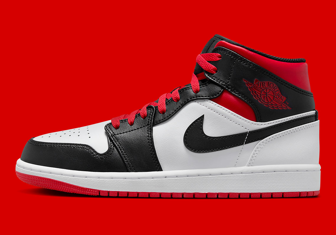 Air Jordan 1 Mid "Gym Red & Black Toe"