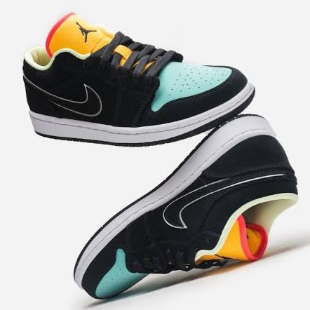 Air Jordan 1 Low
"Black Aurora Green Laser Orange"