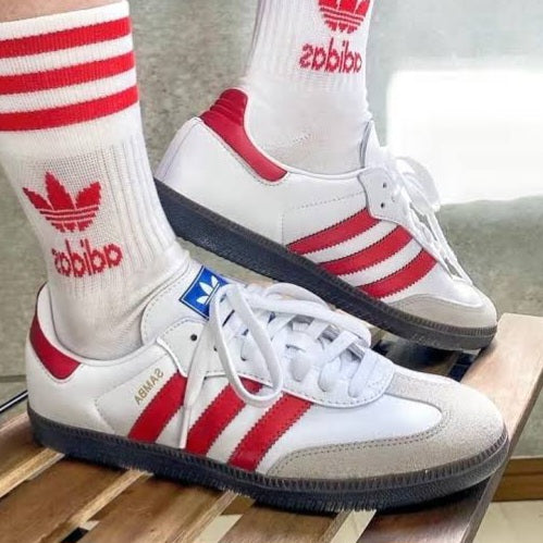 Adidas Samba OG
"White Better Scarlet"