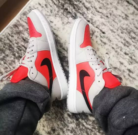 Air Jordan 1 Retro Low
"Light Iron Ore Siren Red"