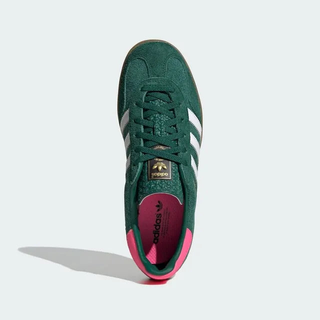 Adidas Gazelle Indoor
"Collegiate Green Lucid Pink"