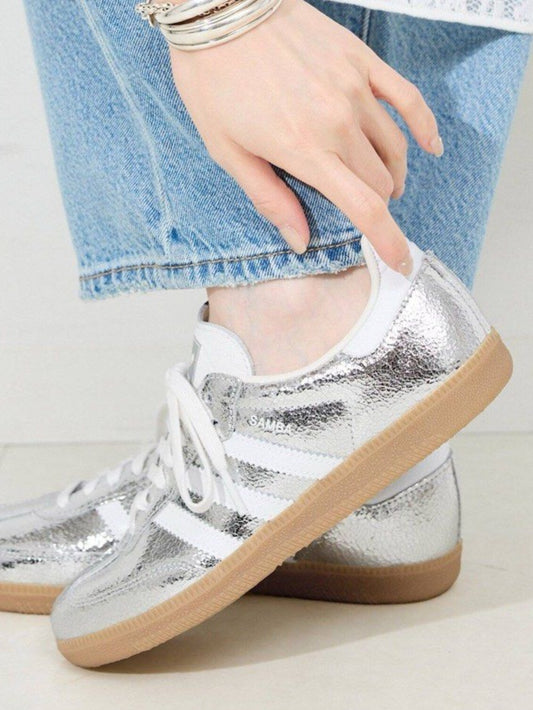 Adidas Samba OG
"Silver Metallic Cracked Leather" (Women's)