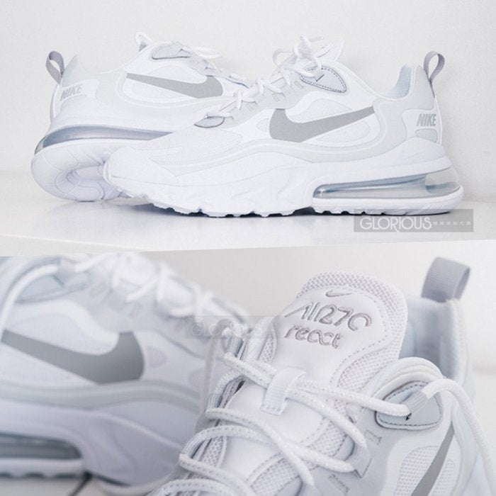 Air Max 270 React "White Ligth Smoke Grey"