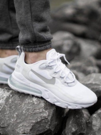 Air Max 270 React "White Ligth Smoke Grey"