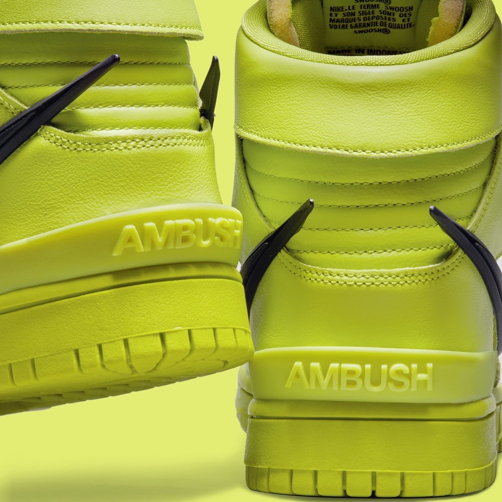 Nike Dunk High x AMBUSH "Flash Lime"