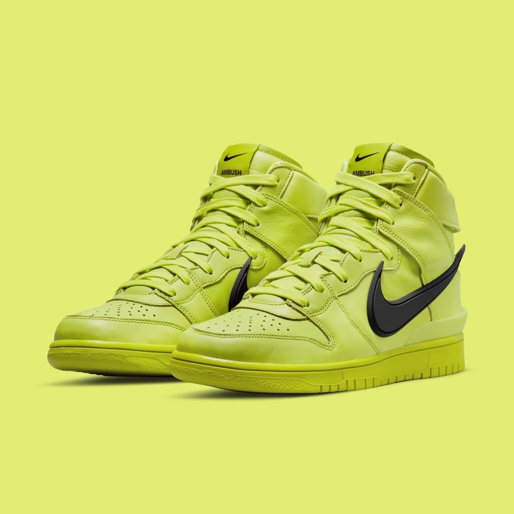 Nike Dunk High x AMBUSH "Flash Lime"