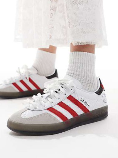 Adidas Gazelle Indoor x Hello Kitty  *50th Anniversary* "Cloud White Red" (Women's)