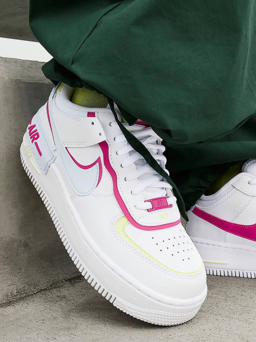 Air Force 1 Low Shadow "White Blue Tint Fireberry" (Women's)