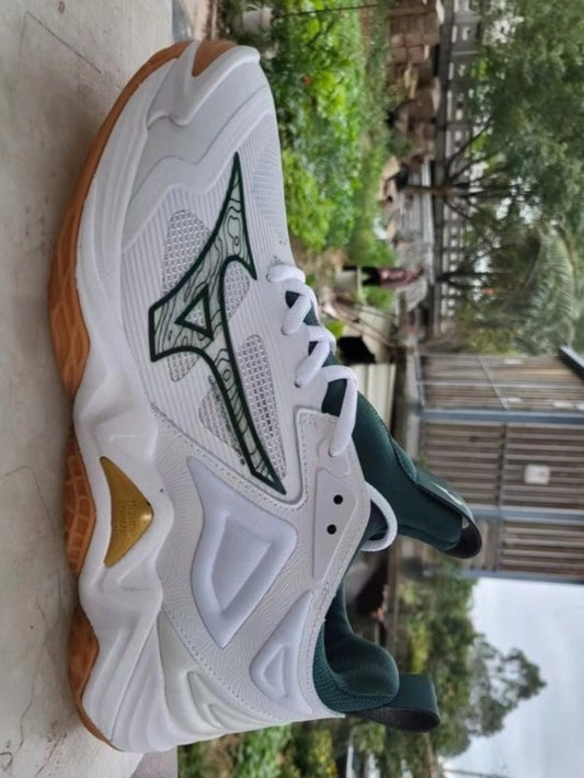 Mizuno VolleyBall Wave Momentum 3 "White Gold Green"