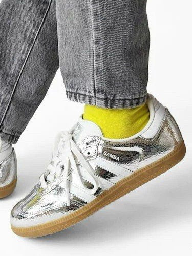 Adidas Samba OG
"Silver Metallic Cracked Leather" (Women's)