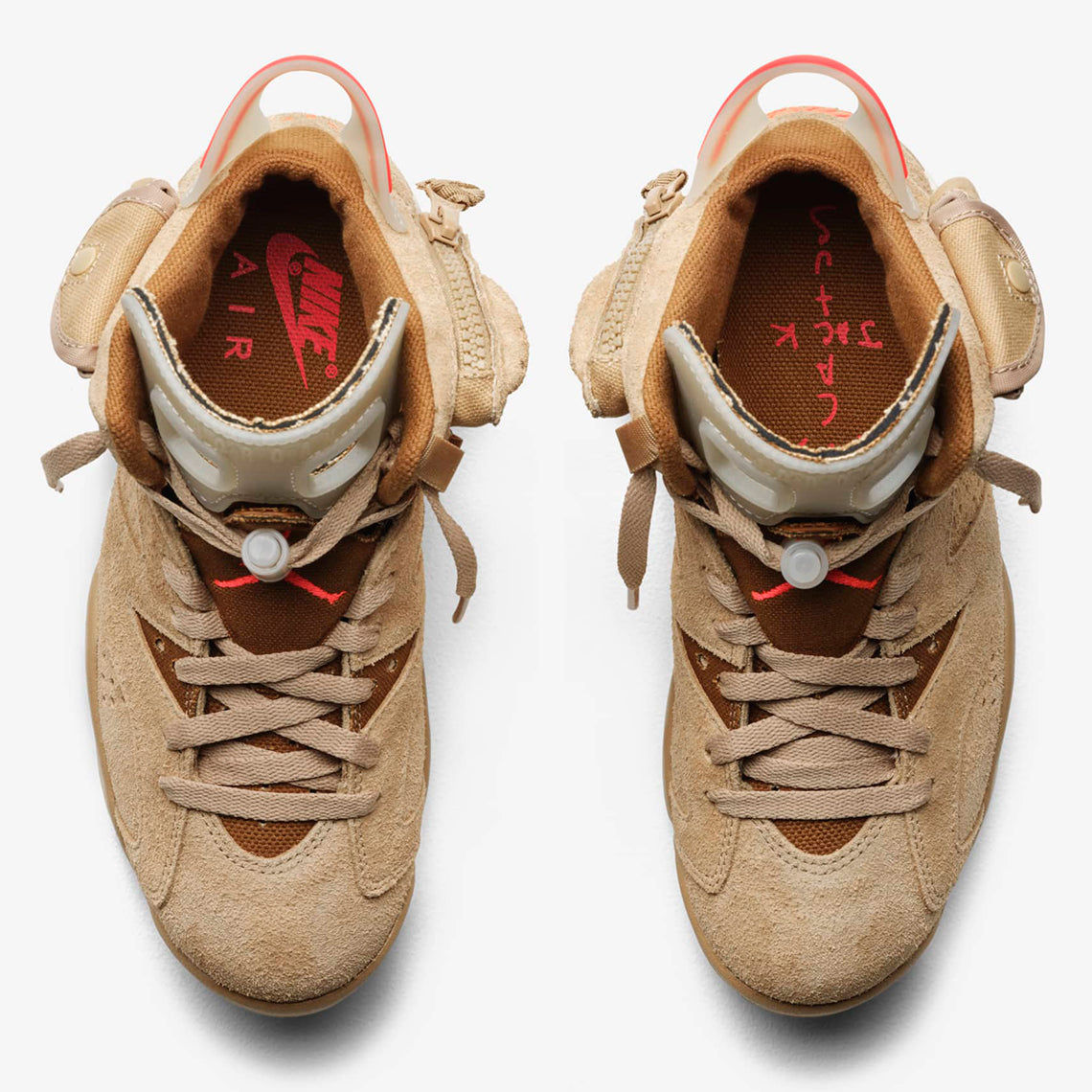 Air Jordan 6 Retro x 
Travis Scott "British Khaki"